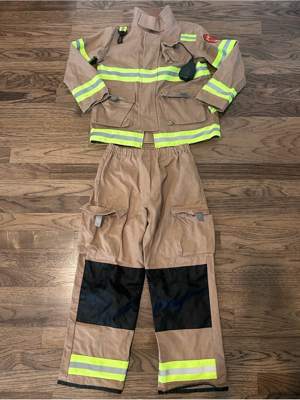 Firefighter Costume 2 piece with Reflective Stripes